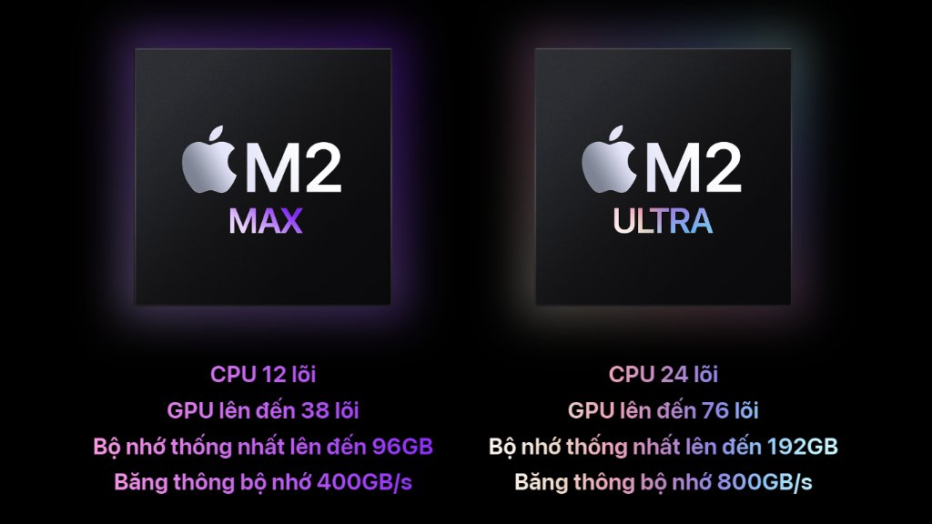 Mac Studio 2023 - Chip M2 Max và M2 Ultra mới - Mạnh hơn