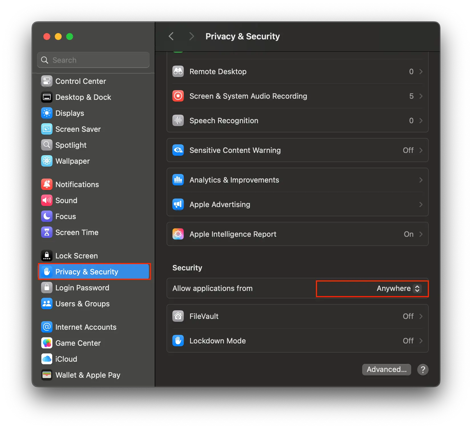 Hướng dẫn tắt gatekeeper trên macbook tat Gatekeeper