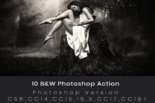10 B&W Photoshop Action – Action chuyển sang ảnh trắng đen [Photoshop]