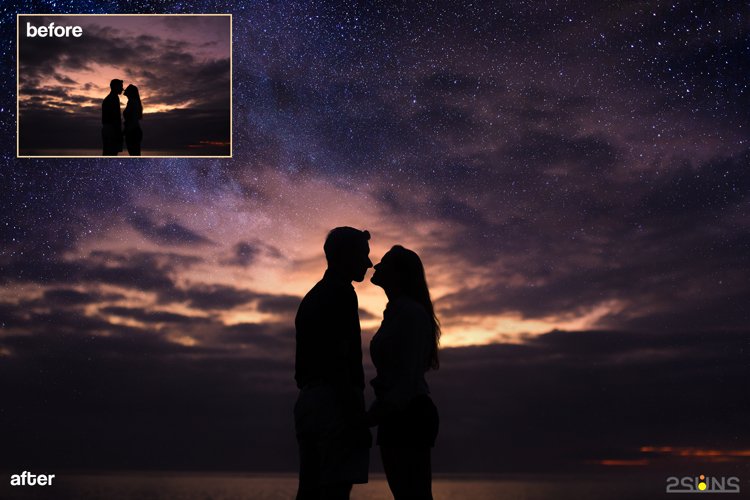 100 Night Sky Overlays – Bộ thư viện ghép bầu trời đêm