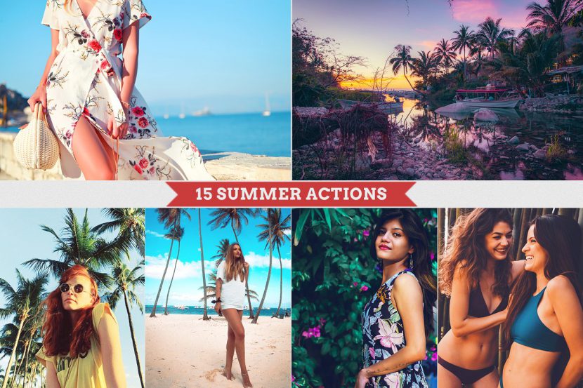 Summer Photoshop Actions – Creativemarket 3846427 – Summer Action dành Photoshop