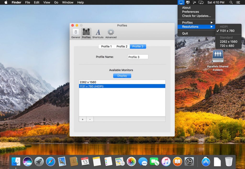 QuickRes – Công cụ thay đổi độ phân giải, kích hoạt HiDPI