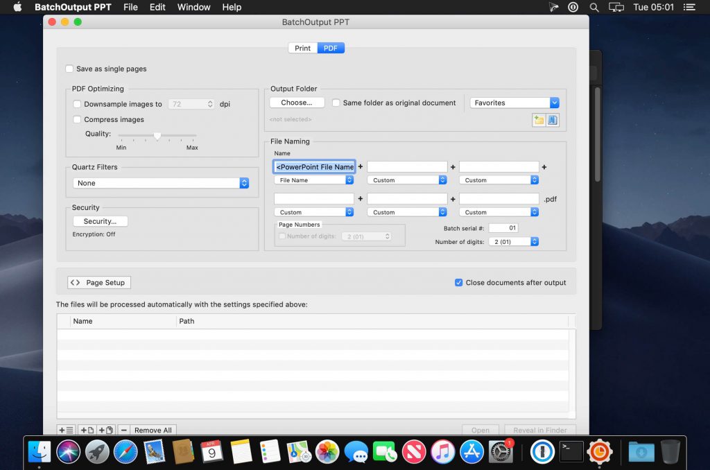 BatchOutput PPT – In, xuất file Powerpoint hàng loạt