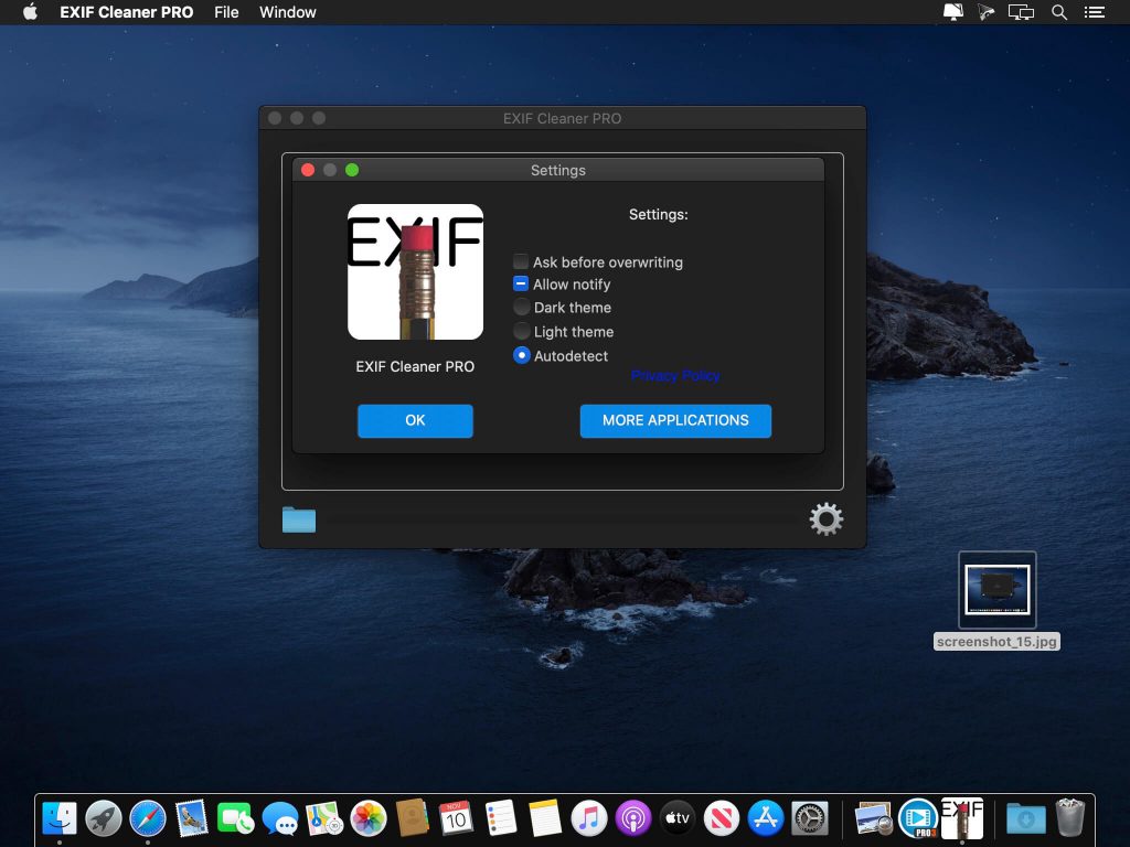 EXIF Cleaner PRO – Công cụ xoá bỏ thông số Exif của ảnh