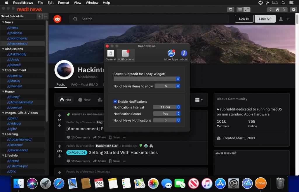 Readit News – App duyệt Reddit ngay trên Menubar