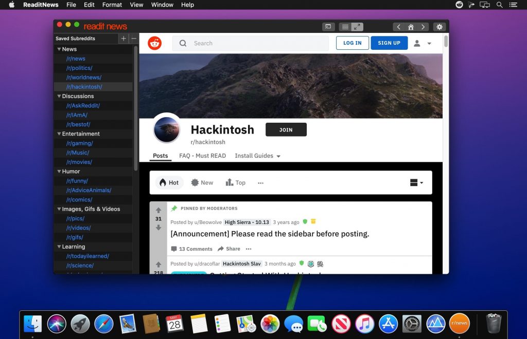 Readit News – App duyệt Reddit ngay trên Menubar