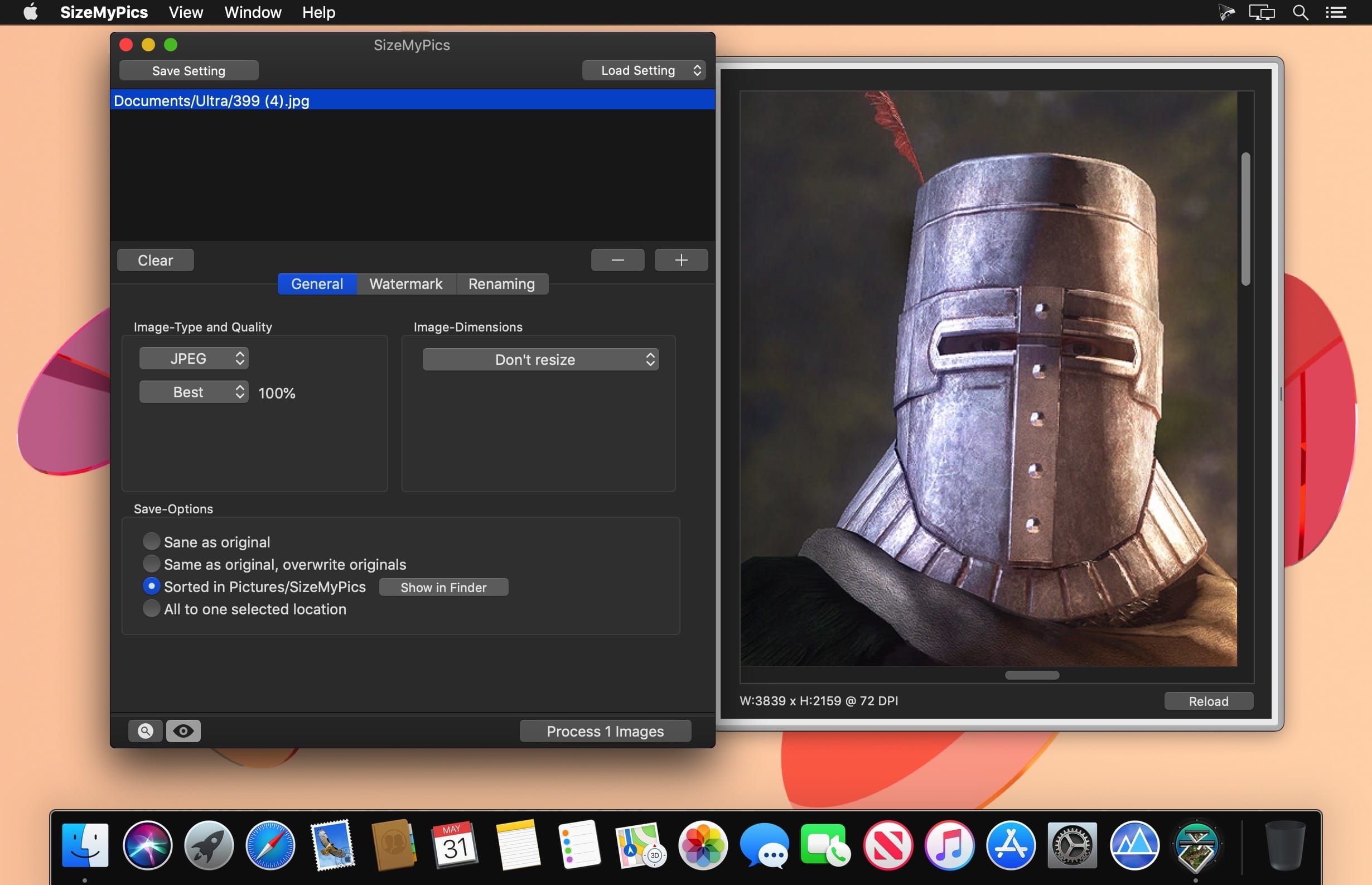 SizeMyPics – Công cụ chuyển đổi, đóng dấu, resize ảnh hàng loạt