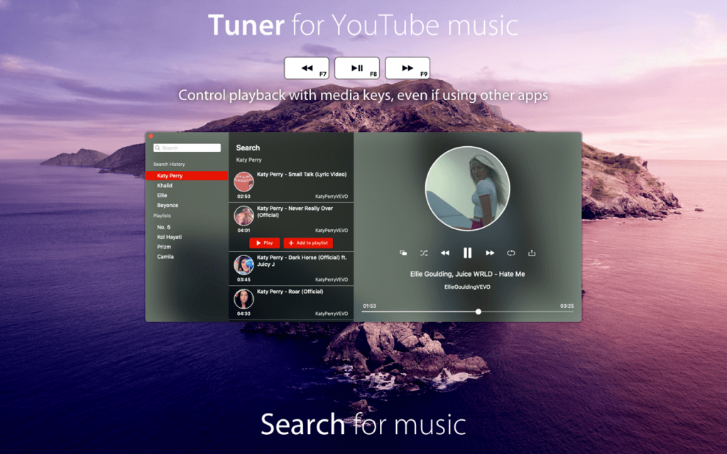 Tuner for YouTube music – Trình phát nhạc trên Youtube gọn nhẹ
