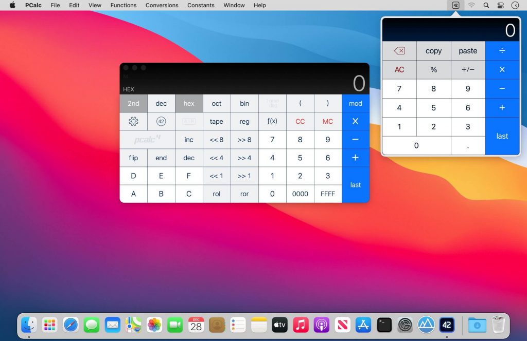 PCalc – Máy tính “khoa học” trên Mac