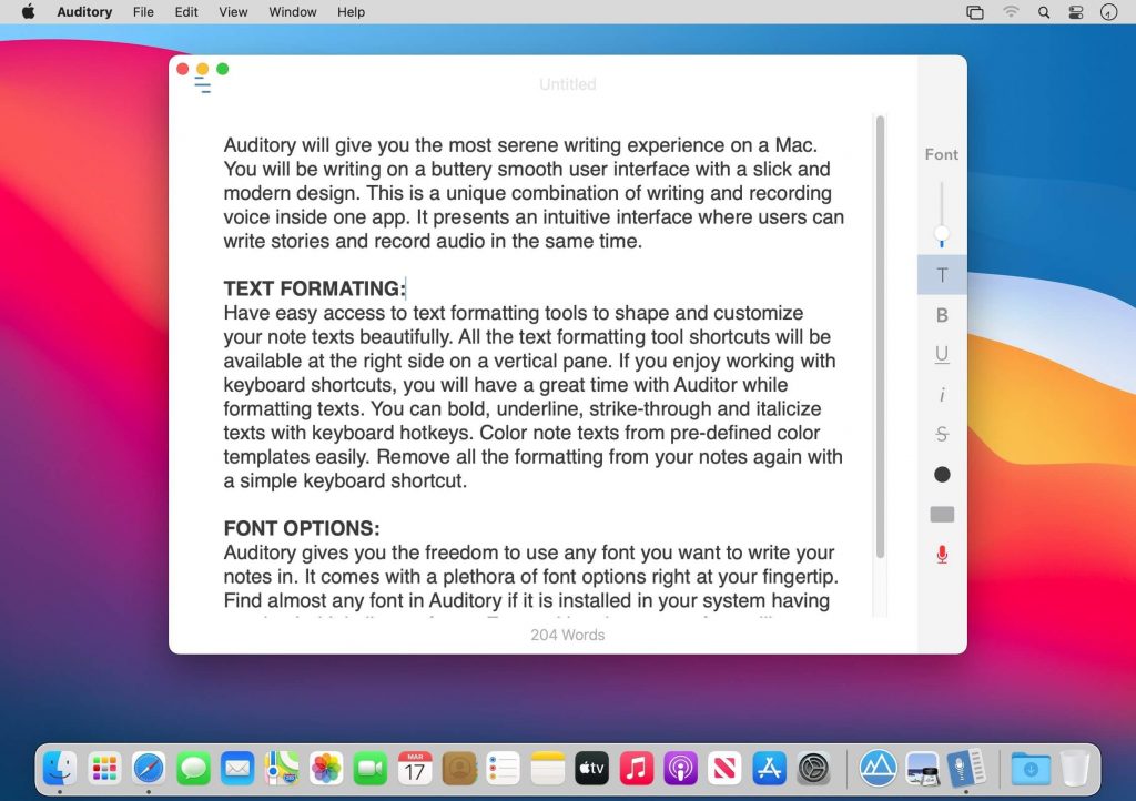 Auditory – Công cụ hỗ trợ viết & ghi âm trên Mac