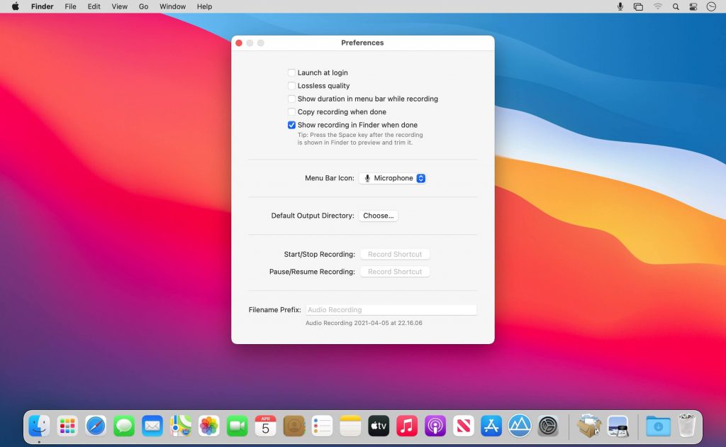 Recordia – Công cụ ghi âm đơn giản ngay trên Menubar