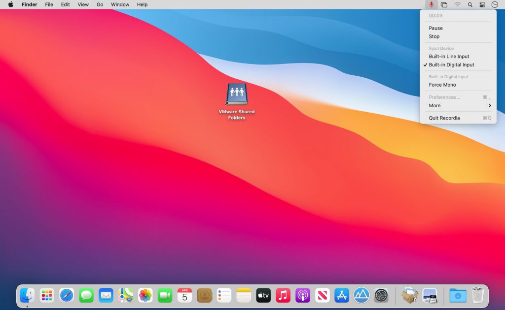 Recordia – Công cụ ghi âm đơn giản ngay trên Menubar