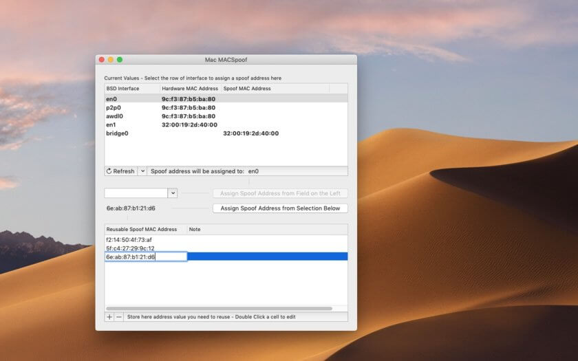 MACSpoof – Công cụ chuyên đổi địa chỉ MAC