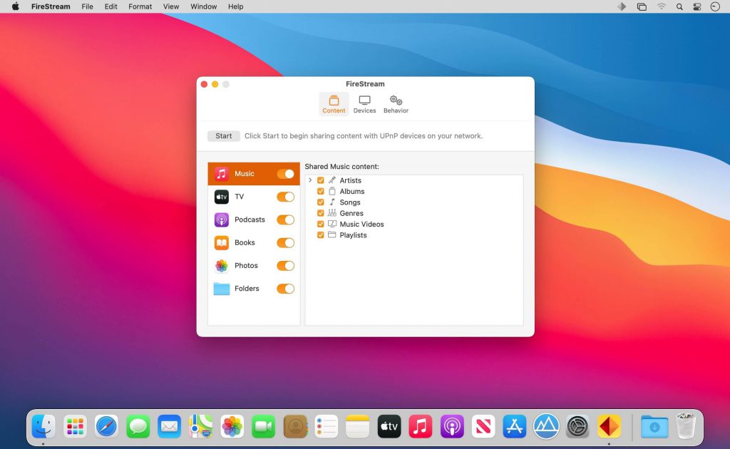 FireStream – Ứng dụng tạo UPnP/DLNA media server