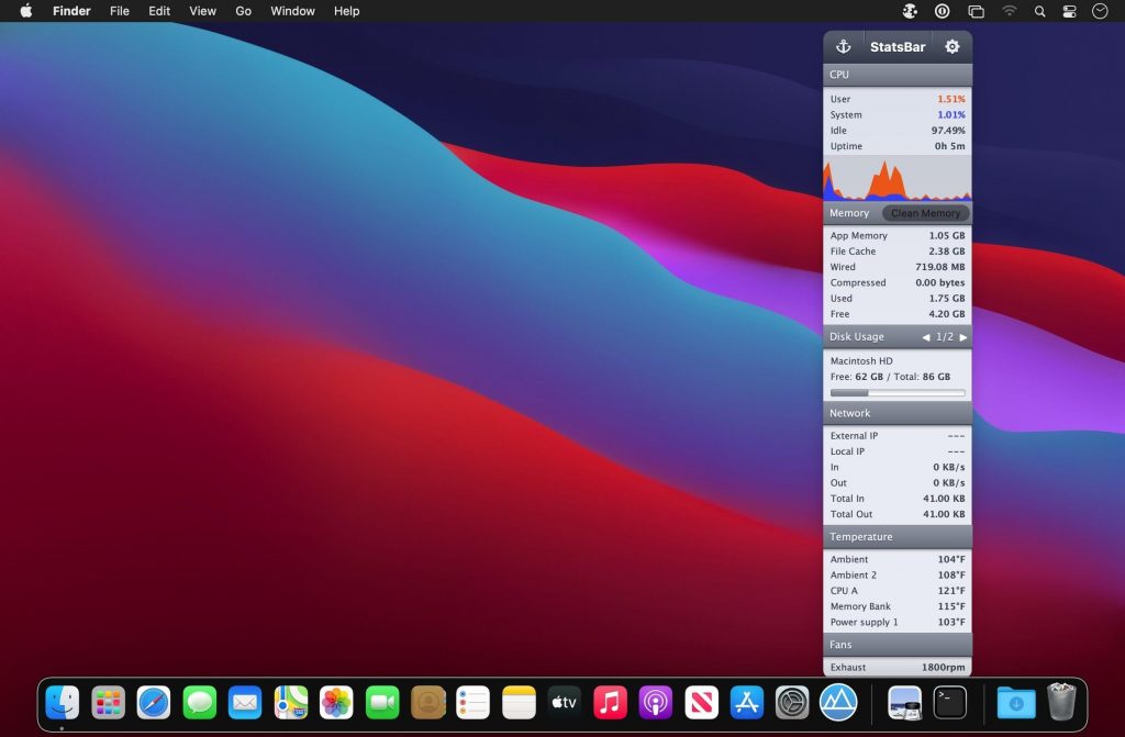 StatsBar – Hiển thị thông tin hệ thống trên Menubar