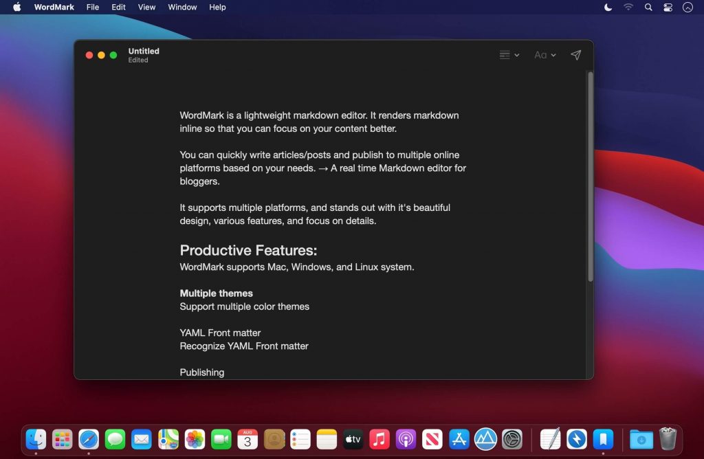 WordMark – Trình markdown editor gọn nhẹ