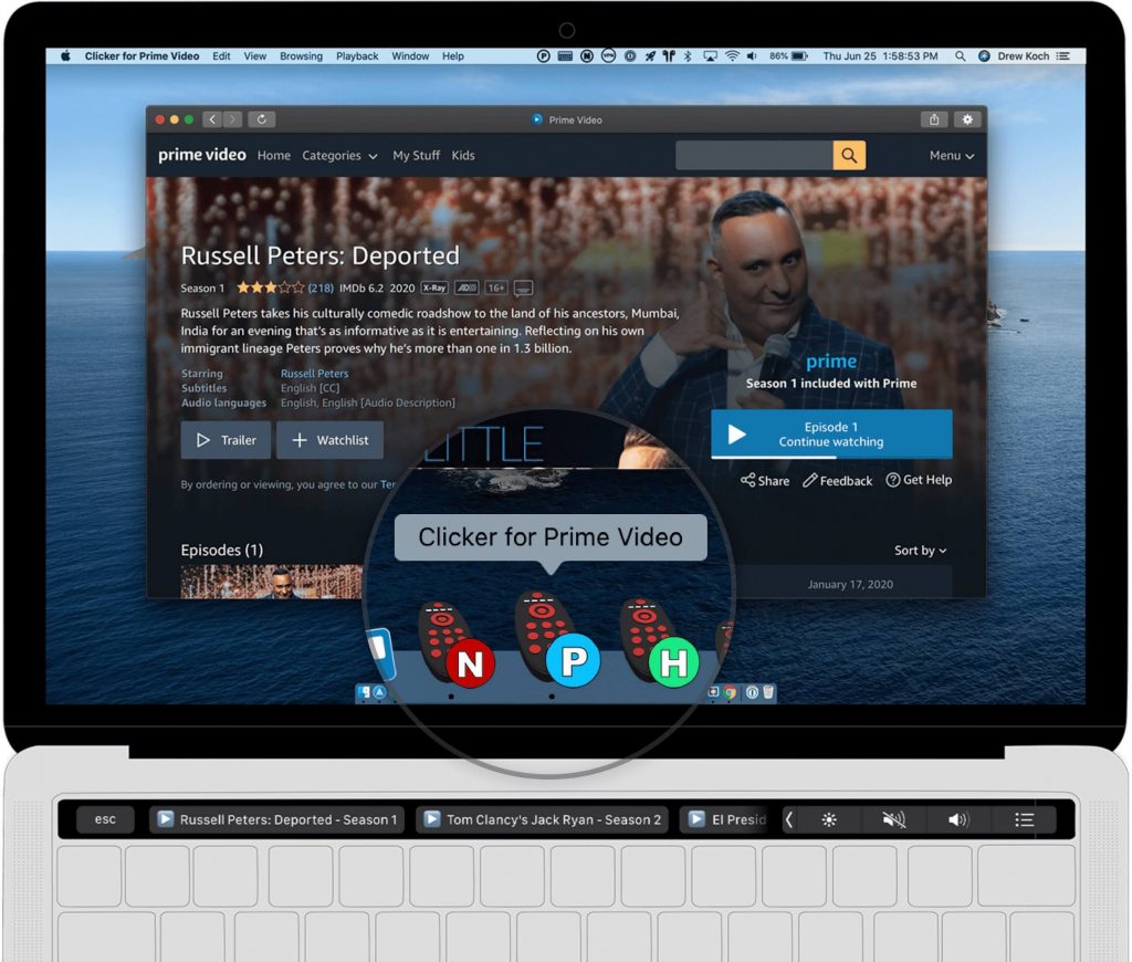 Clicker for Prime Video – App xem Prime Video trên Mac