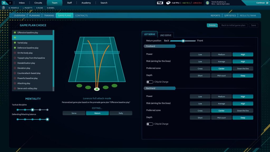 Tennis Manager 2021 – Quản lý các tay vợt vĩ đại