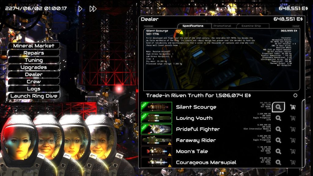 ΔV: Rings of Saturn – Game mô phỏng khai thác không gian