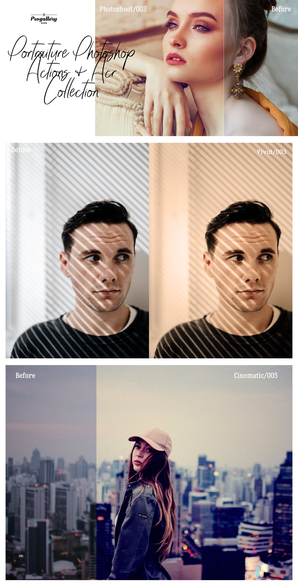 300+ Portraiture Photoshop Actions & ACR Collection – Hơn 300 Action, Preset Lightroom, Camera Raw Filter