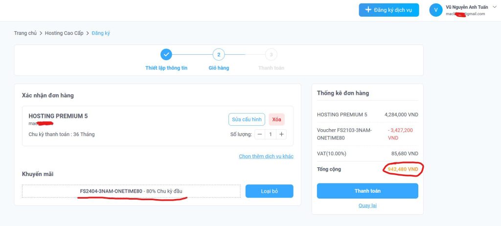 Hướng dẫn mua VPS, Hosting giảm 80%