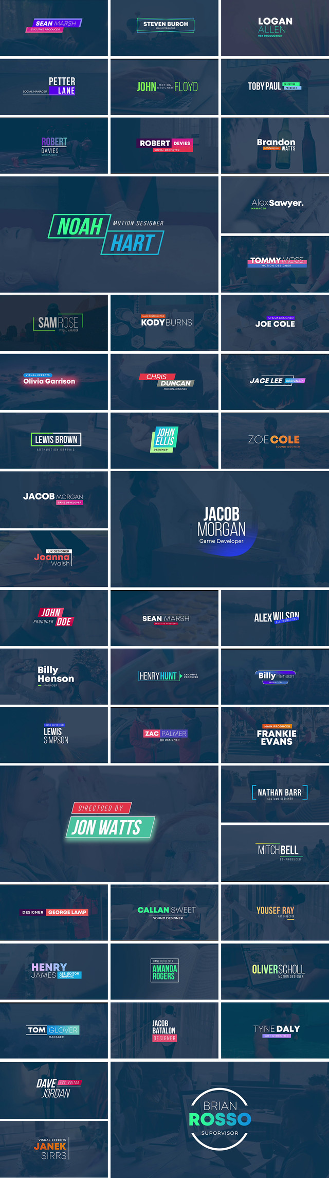 50 Lower Thirds Titles Pack for Final Cut – 50 hiệu ứng text dành cho Final Cut Pro