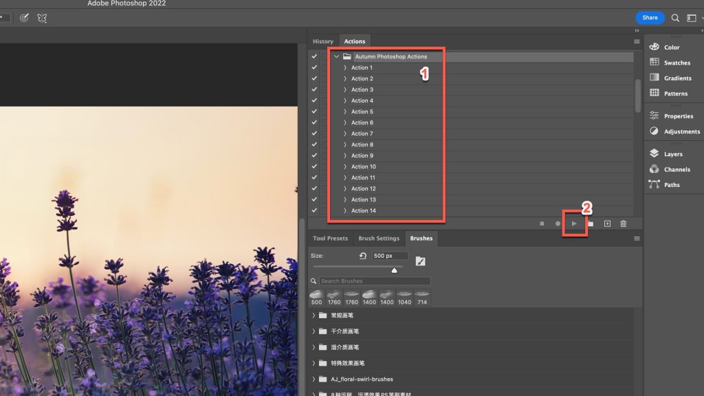 60 Autumn PS Actions – 60 actions hiệu ứng màu mùa thu