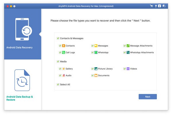 anymp4 android data recovery 2