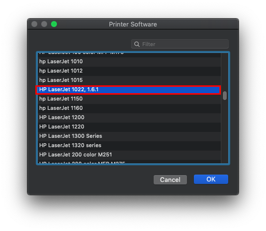 Cách cài Driver máy in HP Laserjet 1020 trên Mac