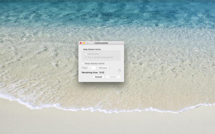 CaffeinateMe – Giữ cho máy Mac không “ngủ”