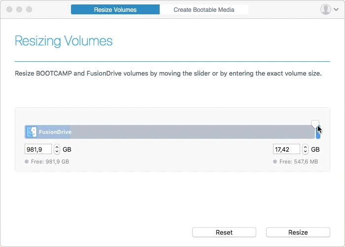 Paragon Camptune X – Phần mềm thay đổi dung lượng phân vùng BOOTCAMP