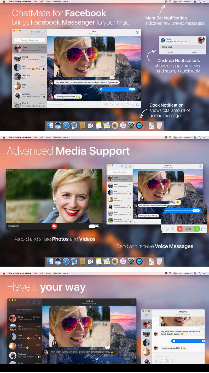 Chatmate for Facebook – Ứng dụng chat Facebook Messenger trên Mac