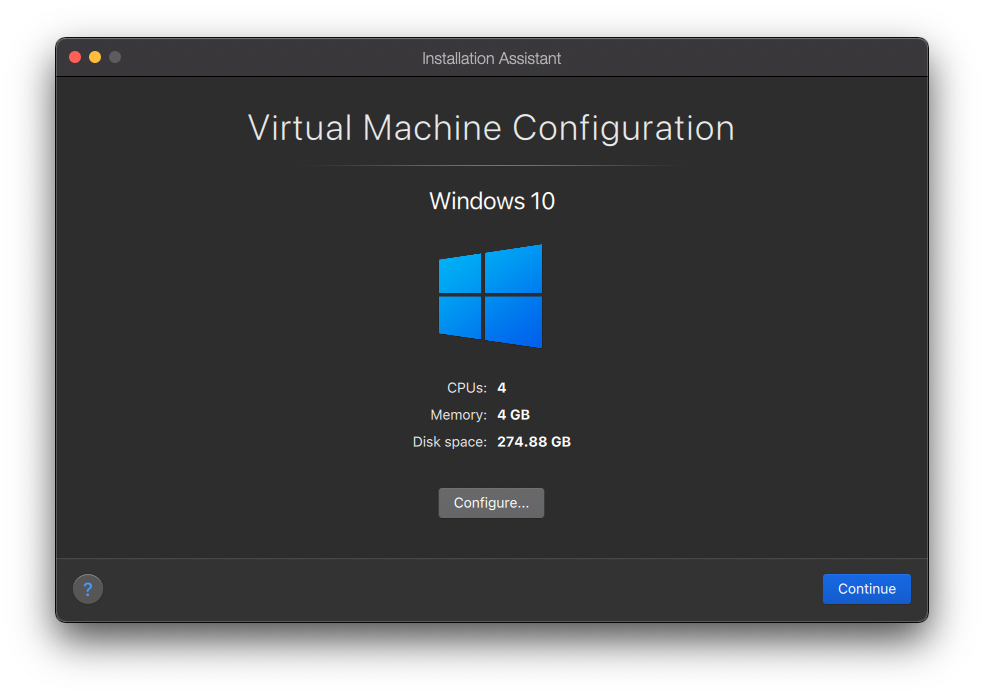 confirm-customize Hướng dẫn chi tiết cài Windows trên Mac bằng Parallels Desktop 17