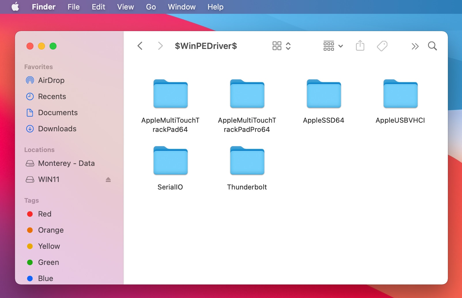 copy-drivers-to-winpedriver Cách cài Windows 11 trên Mac Intel không cần Bootcamp
