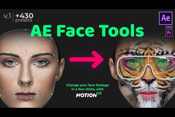 AE Face Tools – Videohive 24958166 – Công cụ biến đổi khuôn mặt dành cho Ae