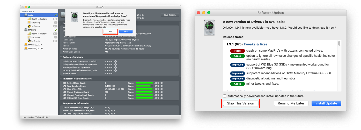 drivedx-update DriveDx – Phần mềm theo dõi, chuẩn đoán sức khoẻ ổ cứng chuyên dụng