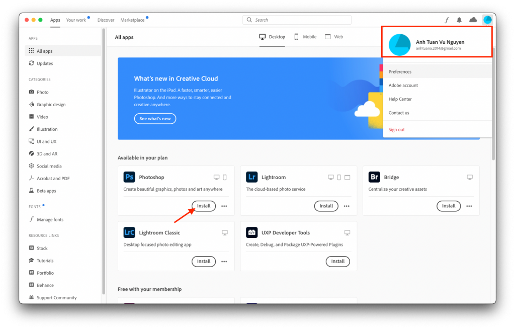 dung-thu-adobe-6-1024x654-1 Hướng dẫn “thuốc” Photoshop 2021 bản chạy Native trên Mac Silicon