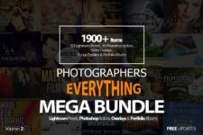 Photographers Everything Mega Bundle từ Creativemarket -1900 items dành cho Lr, Photoshop
