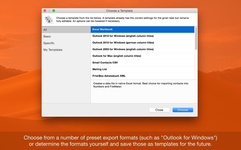 exporter-for-contacts-3 Exporter for Contacts – Ứng dụng xuất danh bạ từ Mac sang CSV, Excel…