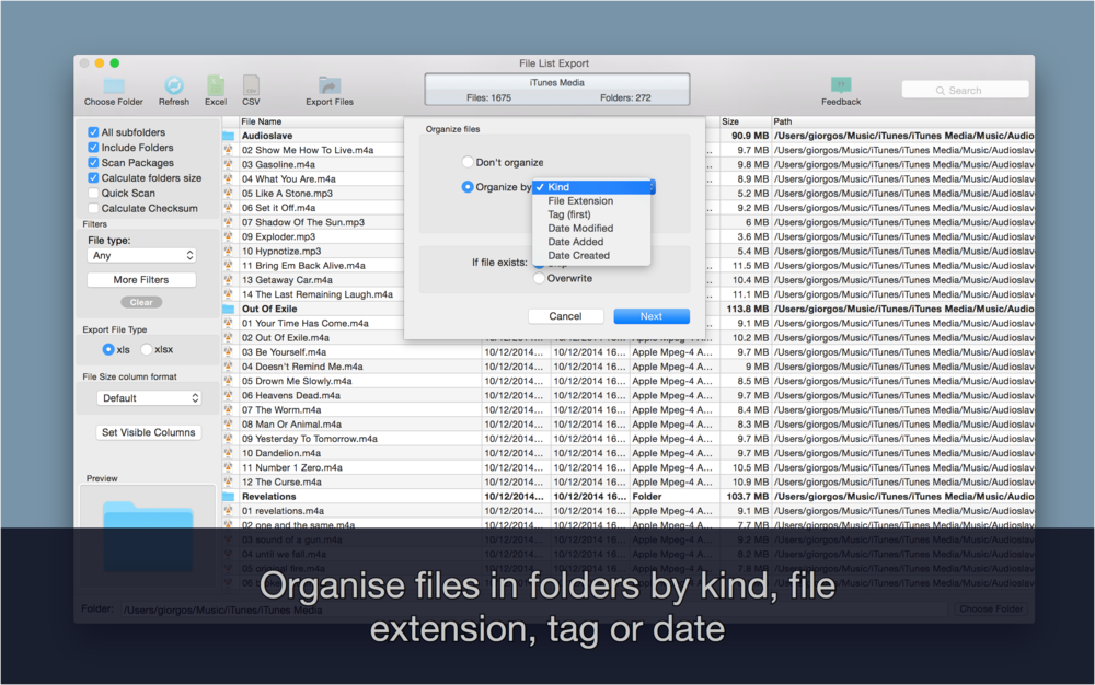File List Export – Phần mềm tạo danh sách chi tiết các file trong thư mục