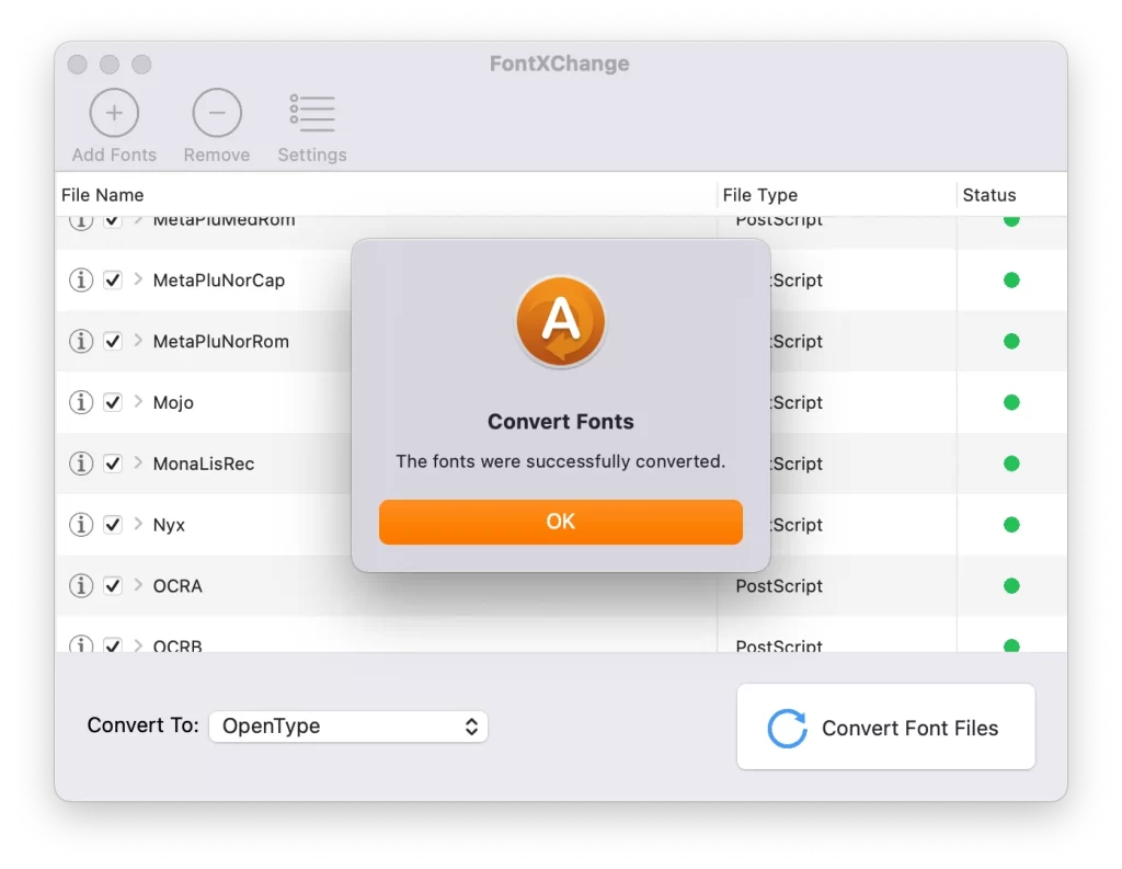 FontXChange – Công cụ chuyển đổi giữa các định dạng Fonts