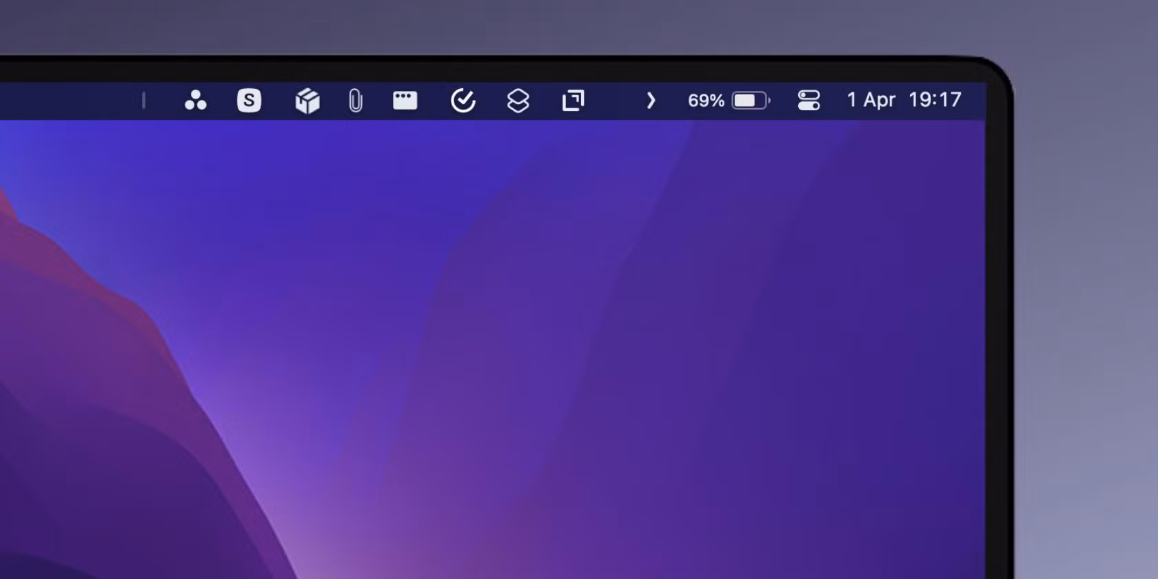 hide mac menu bar items with hidden bar