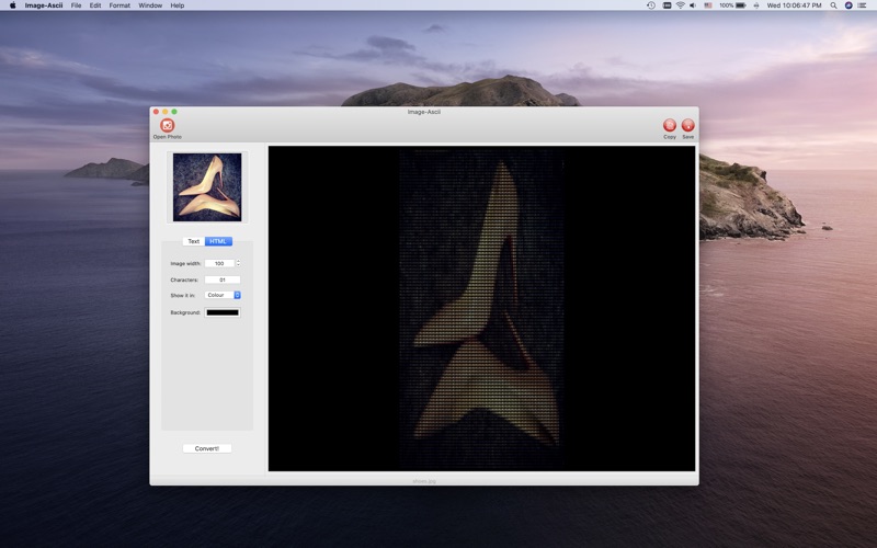 image-ascii-mac Image-Ascii – Chuyển ảnh chụp thành ảnh kiểu Ascii