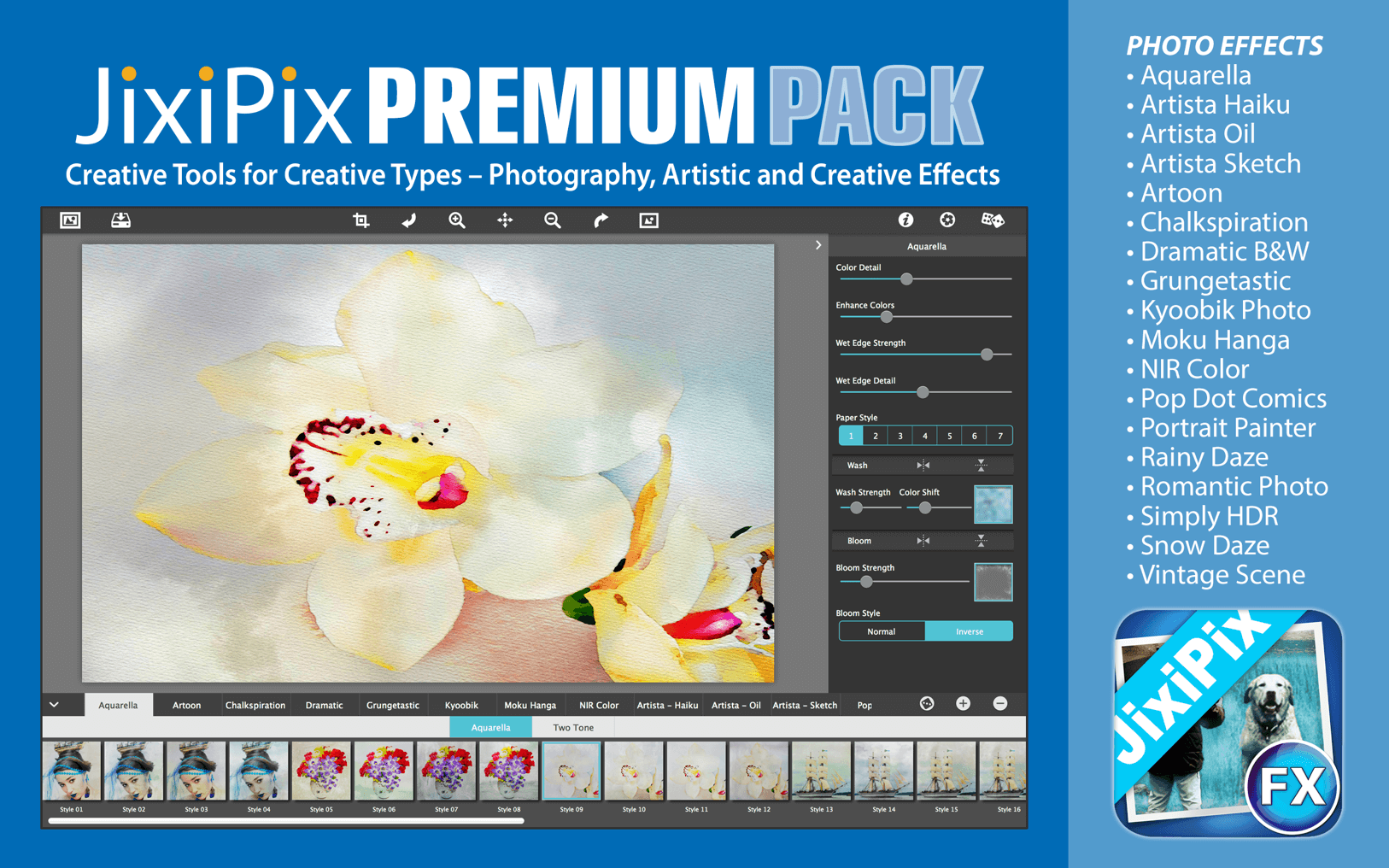 JixiPix Premium Pack – Bộ công cụ tạo hiệu ứng độc đáo cho ảnh