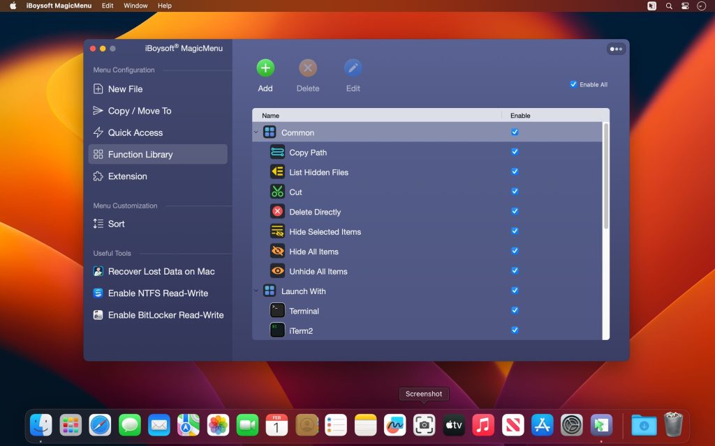 magicmenu_03-1024x640-1 iBoysoft MagicMenu – Tùy chỉnh menu chuột phải trên Mac