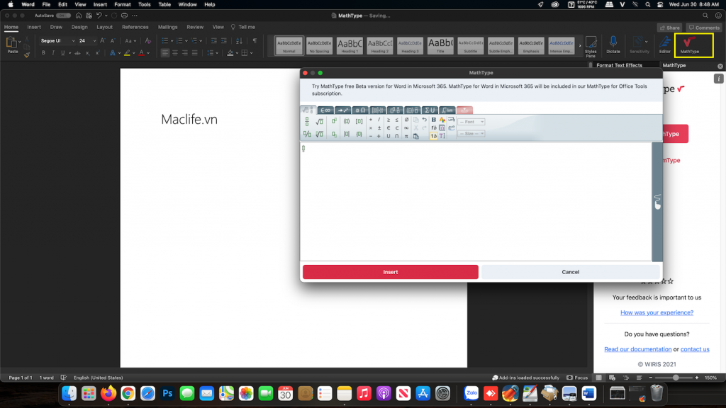 Cách cài đặt MathType trên Mac hoàn toàn miễn phí