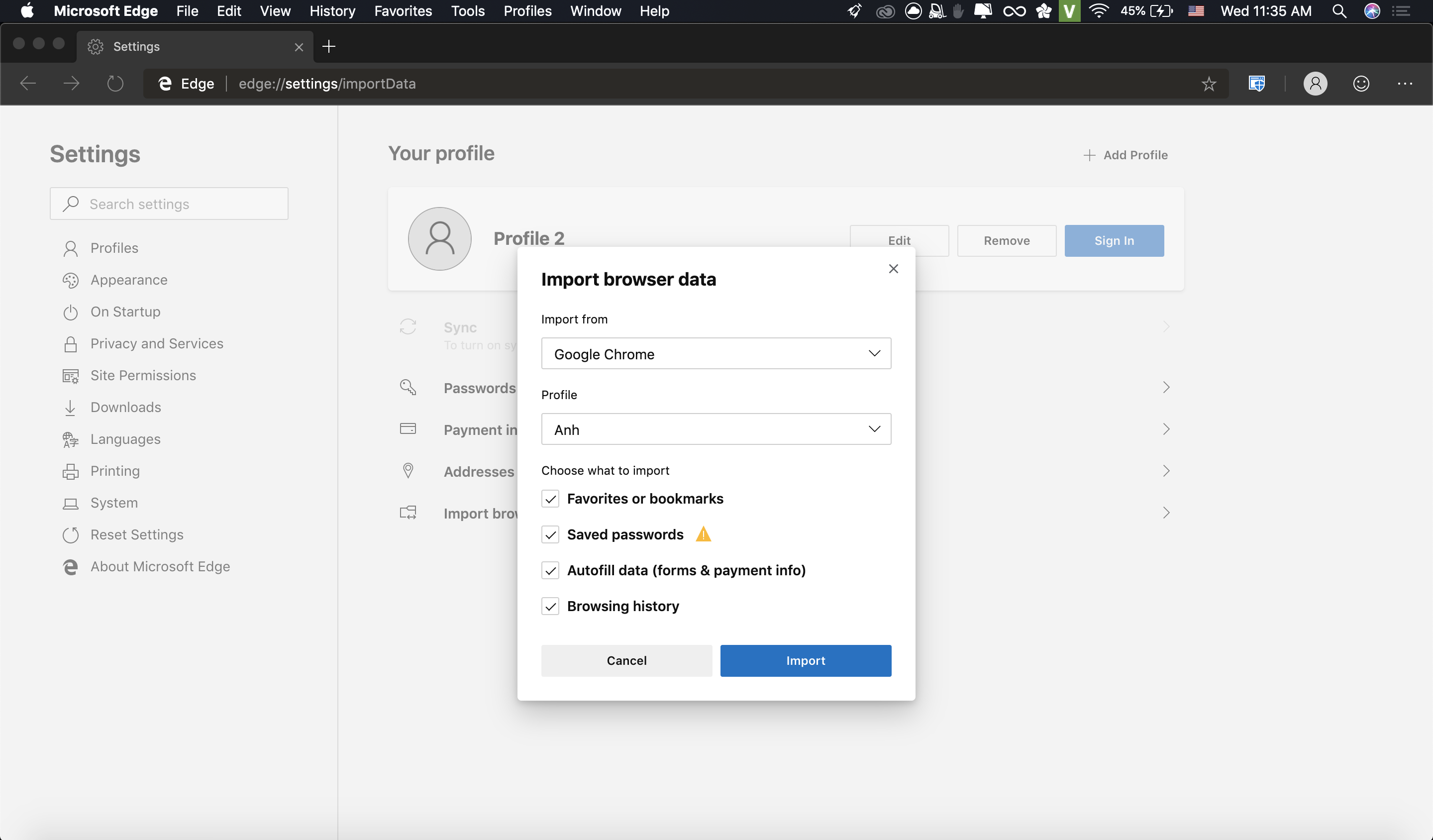 microsoft-edge-canary-mac_import Microsoft Edge Canary cho Mac – Đã có thể tải về trải nghiệm