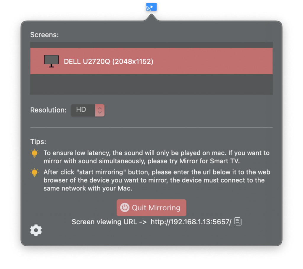 Mirror for Any Device – Hiển thị màn hình Mac lên bất kỳ thiết bị nào có trình duyệt web