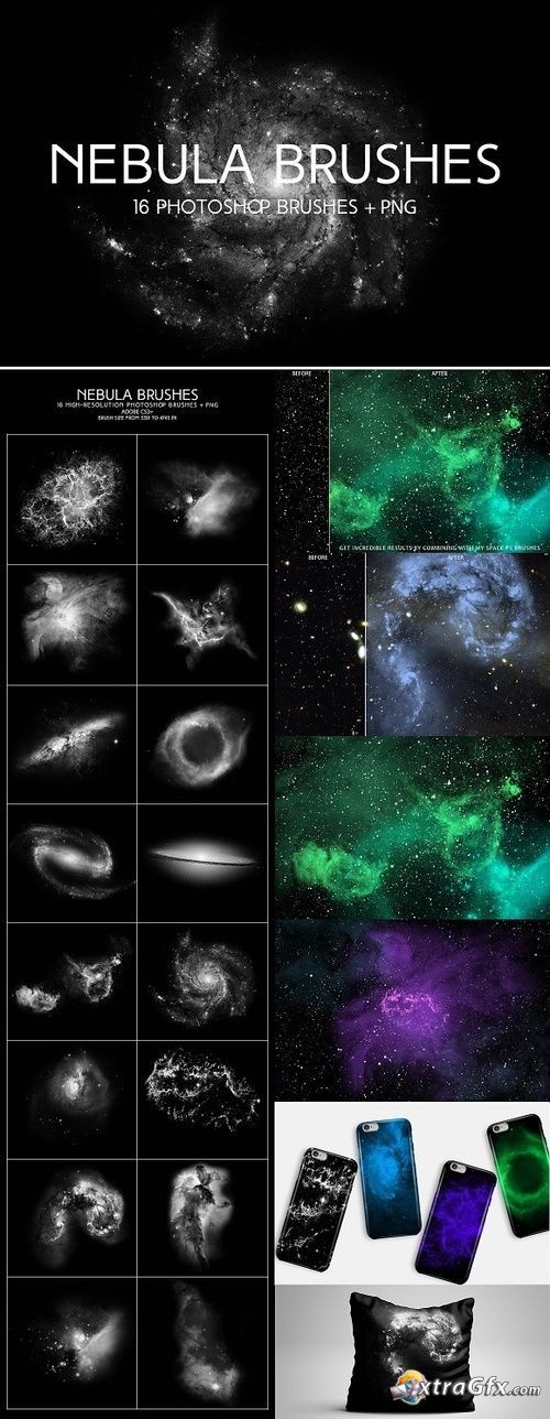Nebula Photoshop Brushes – 16 Brush dành cho Photoshop