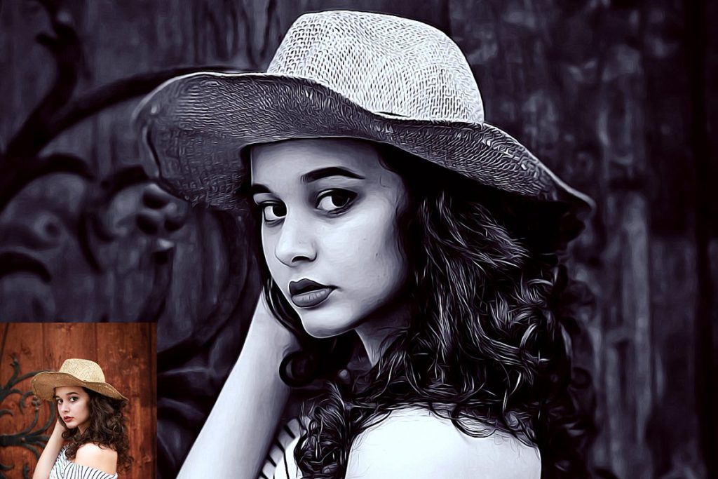 Oil Painting Photoshop Action – Action chuyển ảnh sang tranh sơn dầu